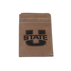 Brown U-State Front Pocket Wallet Folding Magnetic
